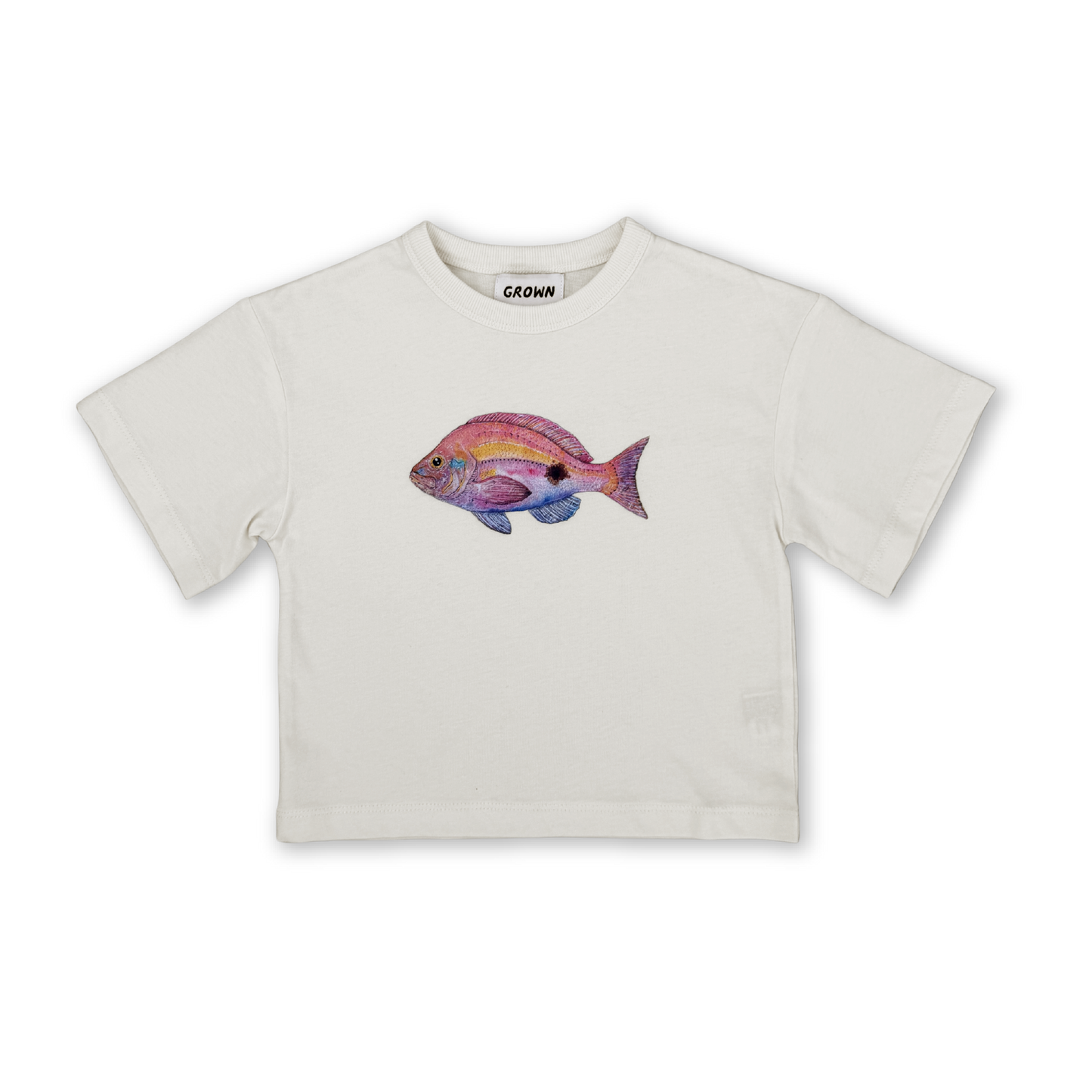 Grown Clothing - Perch Fish Tee / Cream