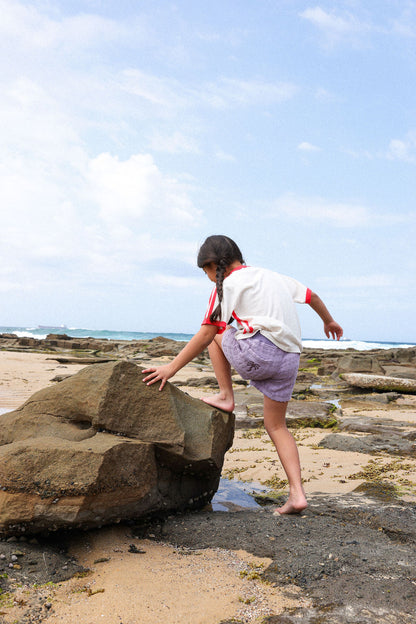 Grown Clothing - Bubble Terry Towelling Shorts / Mauve