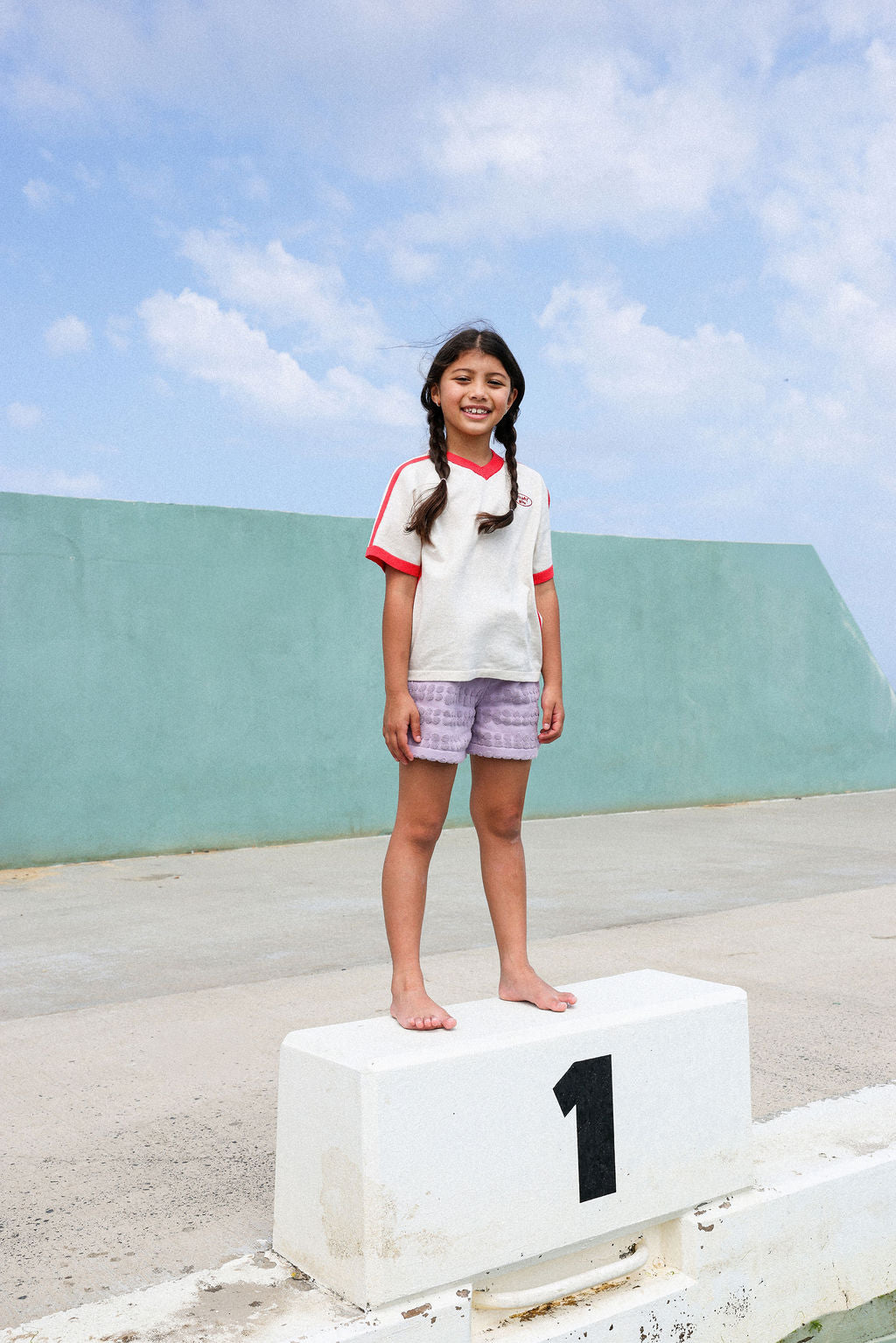Grown Clothing - Bubble Terry Towelling Shorts / Mauve