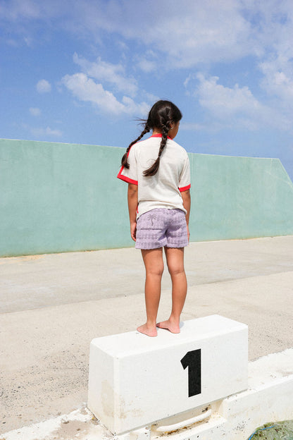Grown Clothing - Bubble Terry Towelling Shorts / Mauve