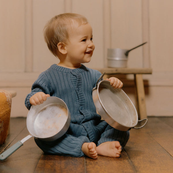 Nature Baby - Lou Suit Cotton Knit / Vintage Indigo