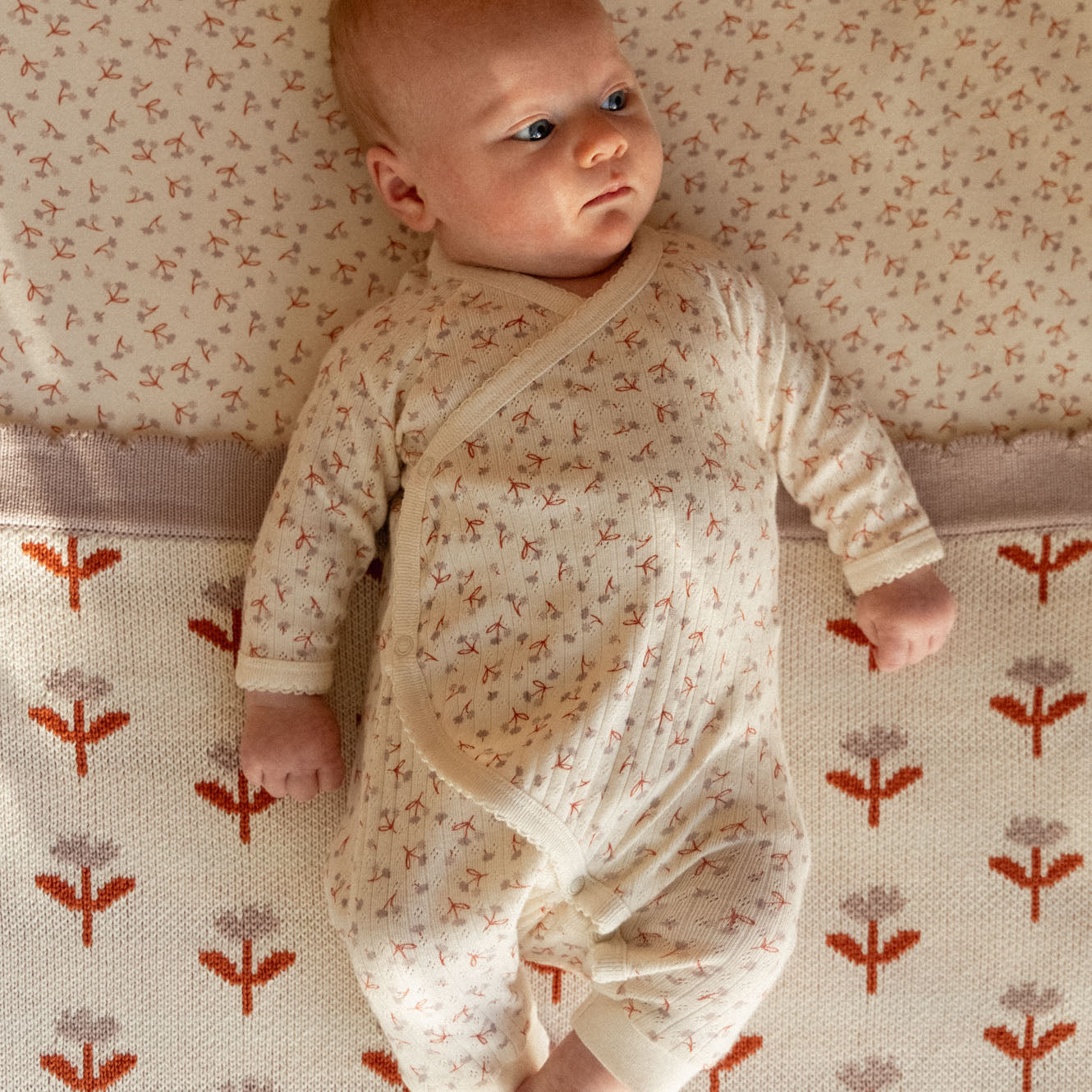 Nature Baby - Kimono Stretch & Grow Pointelle / Dandelion Print