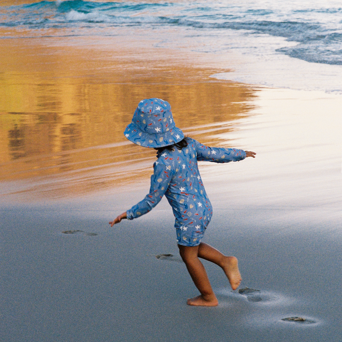 Nature Baby - One Piece Bathing Trunks / Blue Snorkel Print