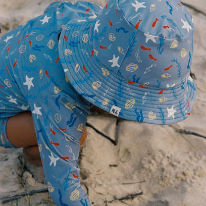 Nature Baby - Splash Sunhat / Blue Snorkel Print