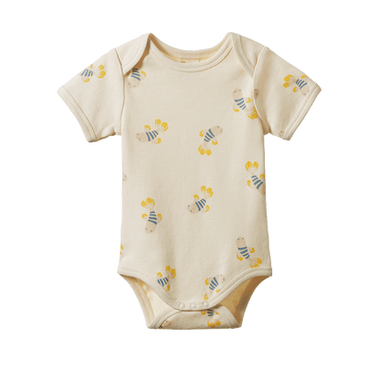 Nature Baby - Short Sleeve Bodysuit / Fish Fable Print