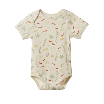 Nature Baby - Short Sleeve Bodysuit / Snorkel Print