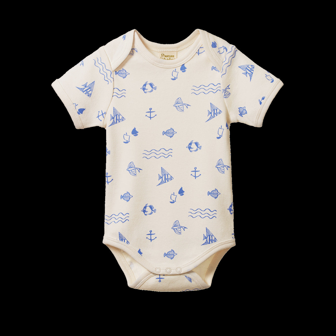 Nature Baby - Short Sleeve Bodysuit / Atlantic Print