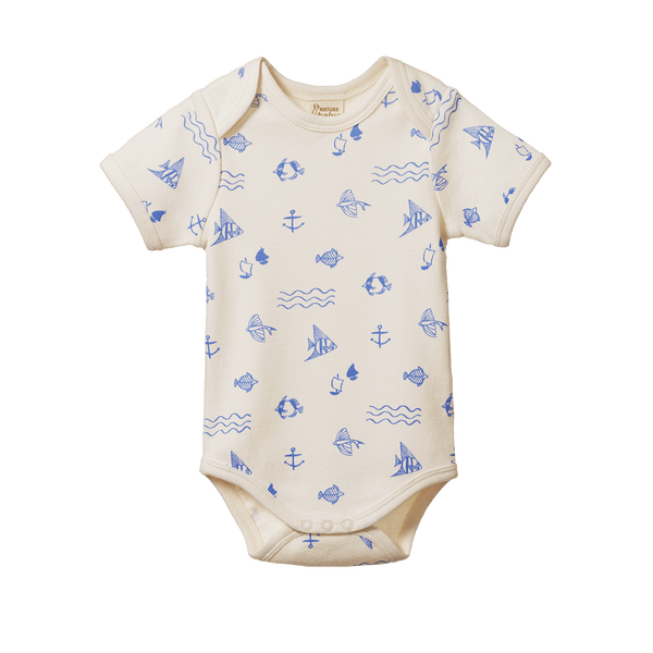 Nature Baby - Short Sleeve Bodysuit / Atlantic Print