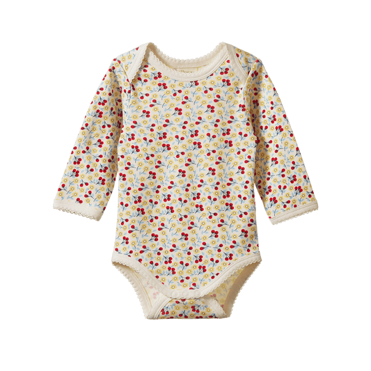 Nature Baby - Long Sleeve Bodysuit / Kitchen Garden Print