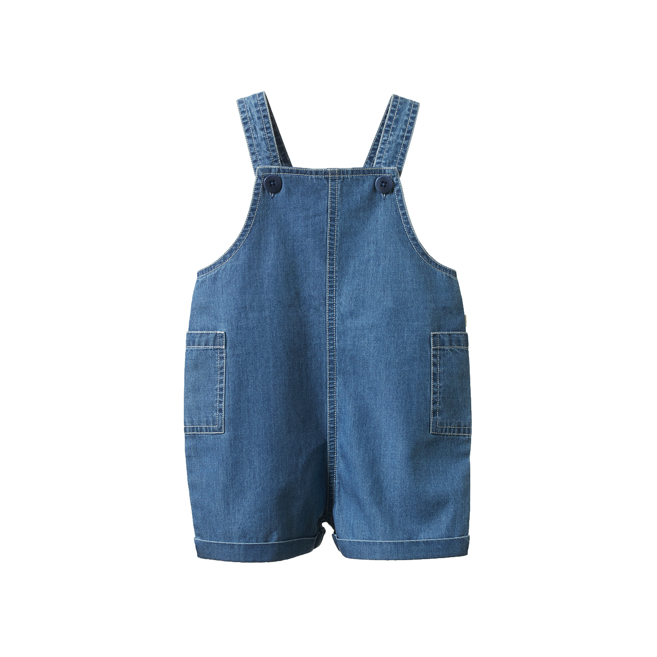 Nature Baby - Tucker Shortie Overalls Chambray / Sky