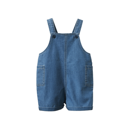 Nature Baby - Tucker Shortie Overalls Chambray / Sky