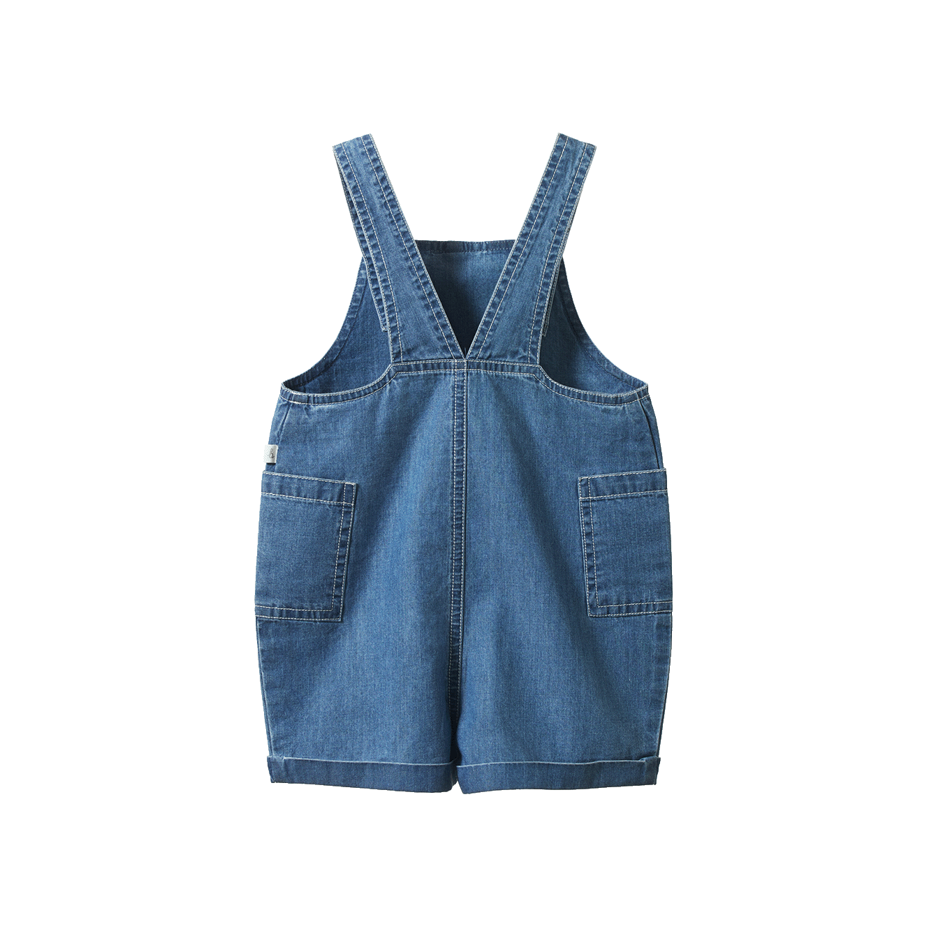 Nature Baby - Tucker Shortie Overalls Chambray / Sky