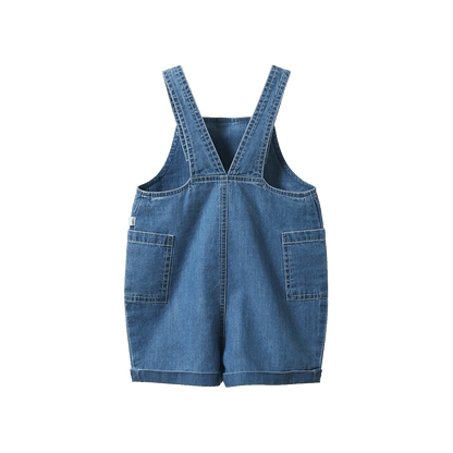 Nature Baby - Tucker Shortie Overalls Chambray / Sky