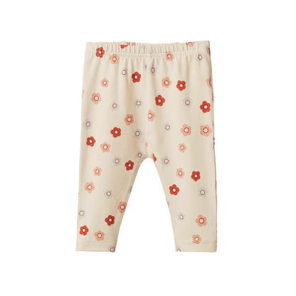Nature Baby - Leggings / Petite Flora Stamp Print