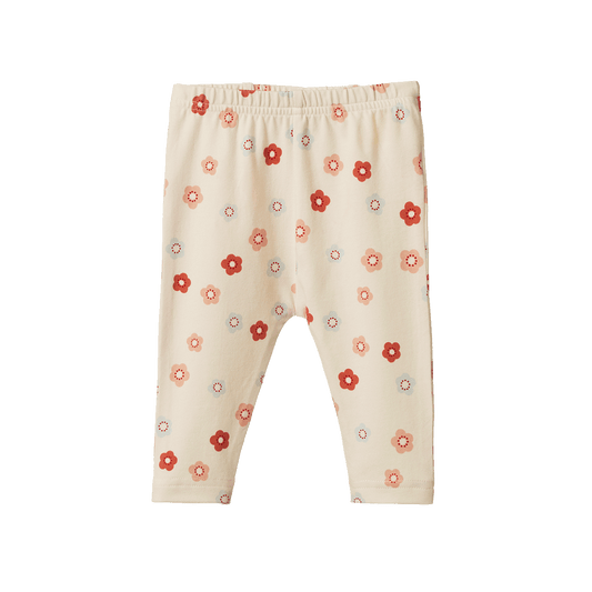Nature Baby - Leggings / Petite Flora Stamp Print