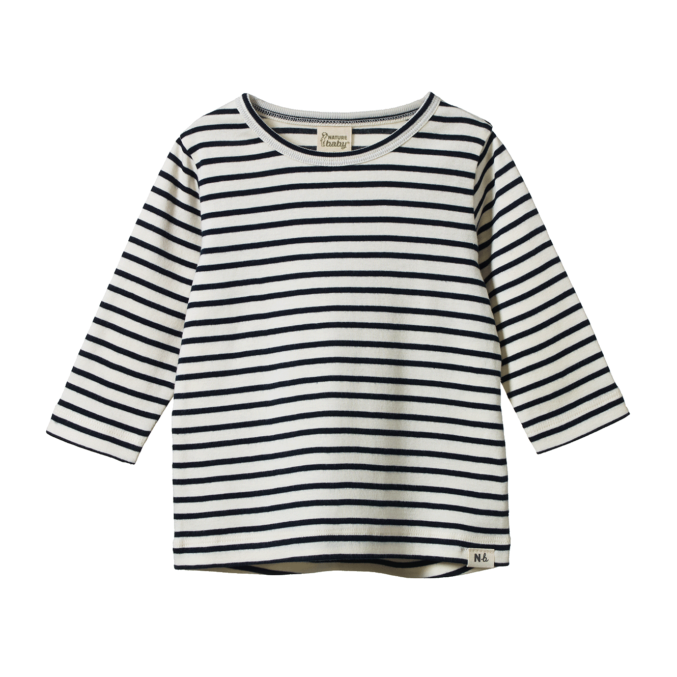 Nature Baby-Long Sleeve River Tee / Navy Sailor Stripe