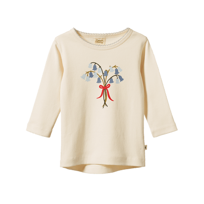 Nature Baby - Long Sleeve Cloud Tee / Bluebelle Natural Print