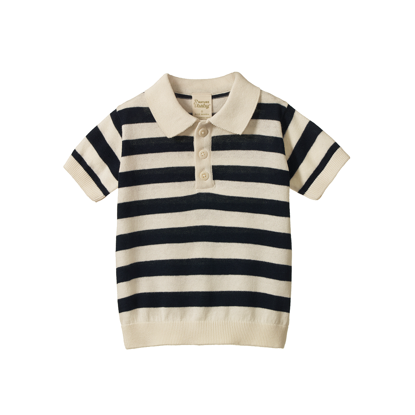 Nature Baby - Stevie Polo / Navy Bold Stripe