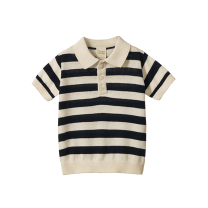 Nature Baby - Stevie Polo / Navy Bold Stripe