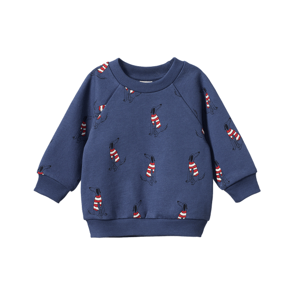 Nature Baby - Emerson Sweater / Best Friend Indigo Print