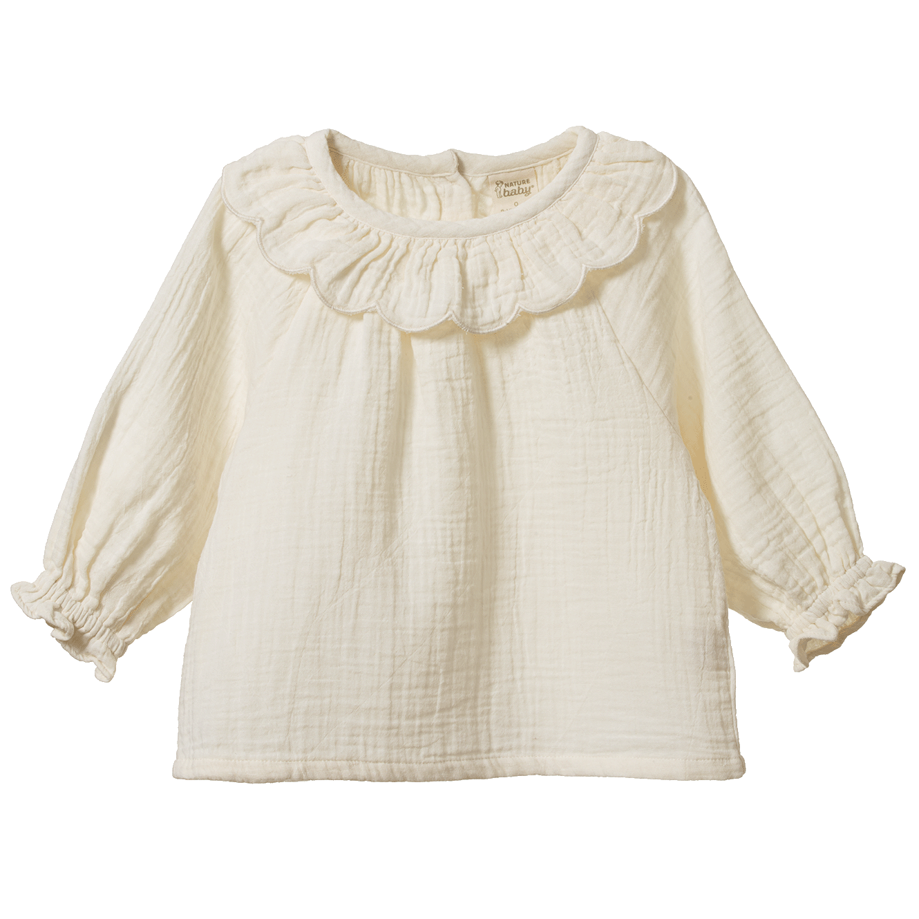 Nature Baby - Ruffle Cameron Blouse / Natural