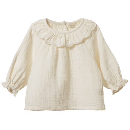 Nature Baby - Ruffle Cameron Blouse / Natural