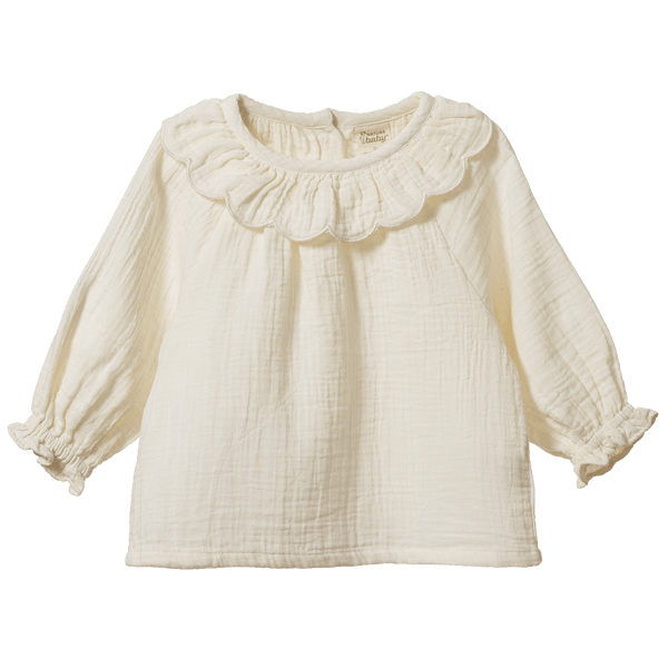 Nature Baby - Ruffle Cameron Blouse / Natural