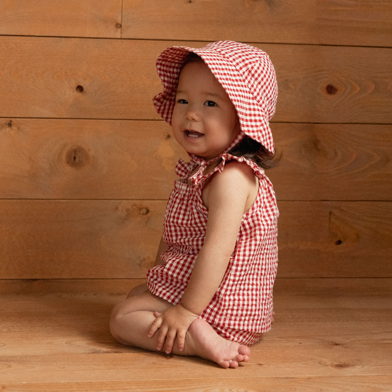 Nature Baby - Sunhat / Red Gingham