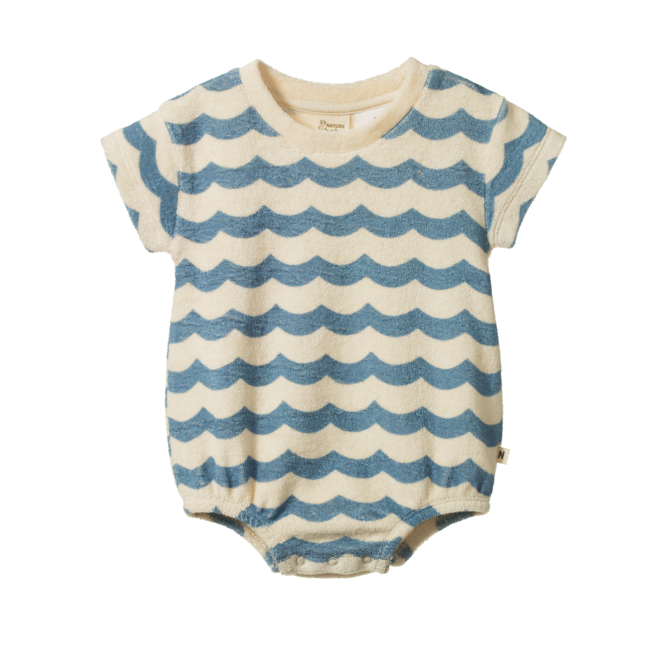 Nature Baby - Juno Romper Terry / Waves Print