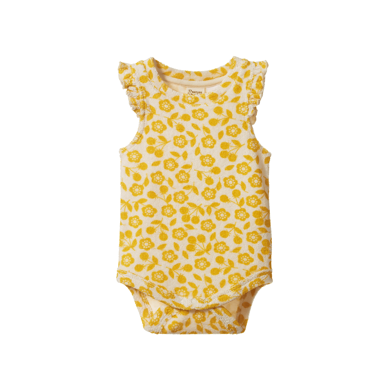 Nature Baby - Fleur Bodysuit Terry / Kitchen Garden Freesia Print