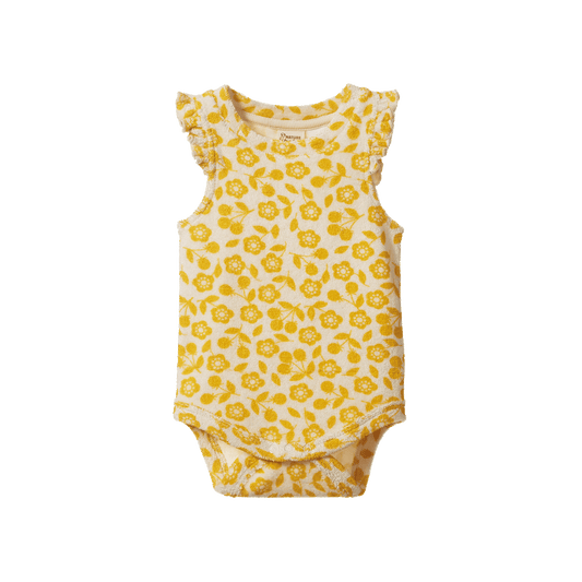 Nature Baby - Fleur Bodysuit Terry / Kitchen Garden Freesia Print