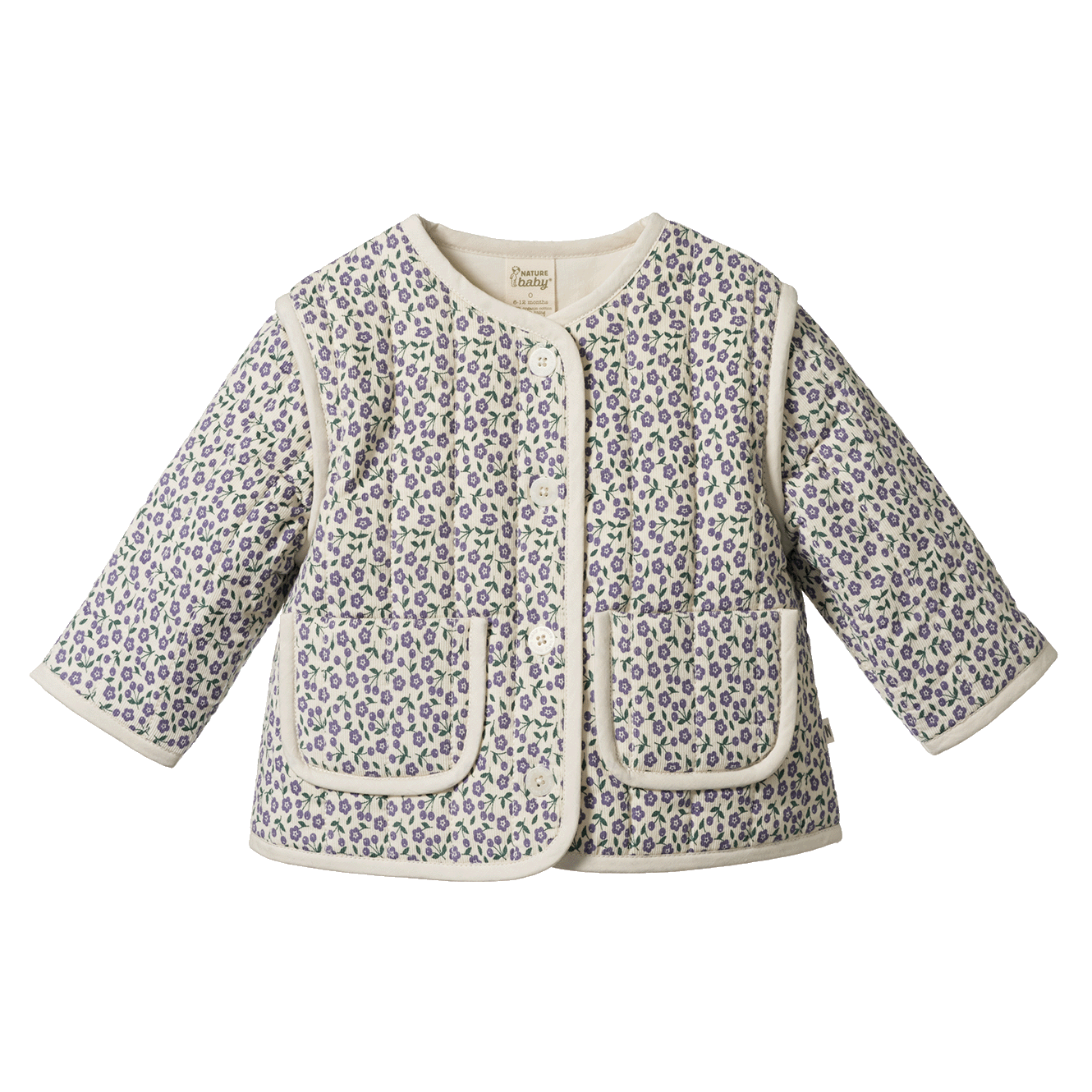Nature Baby - Edith Quilted Jacket / Briarwood Heron Print