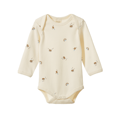 Nature Baby - Long Sleeve Bodysuit / Mini Music Print