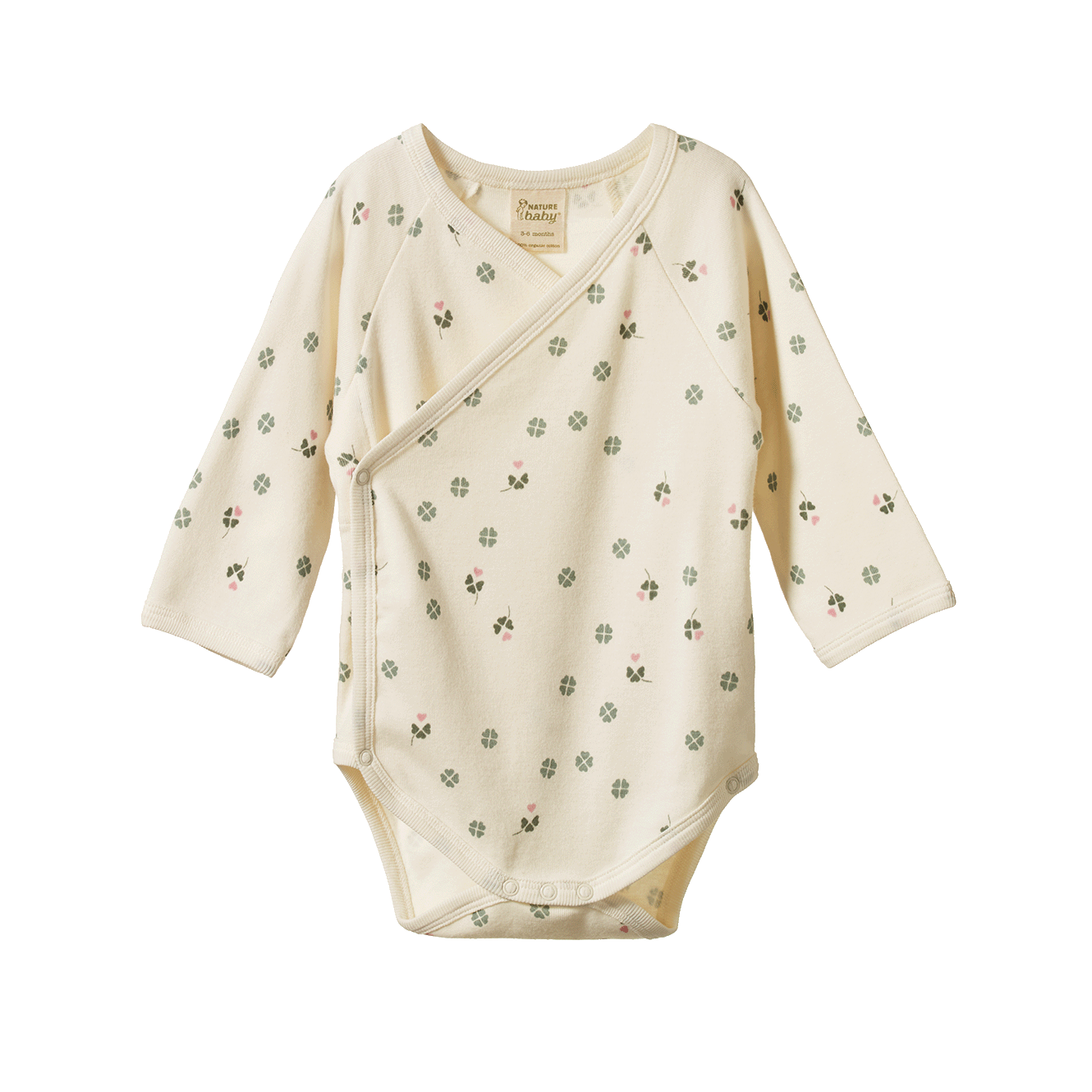 Nature Baby - Long Sleeve Kimono Bodysuit / Lucky Print