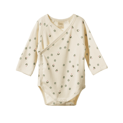 Nature Baby - Long Sleeve Kimono Bodysuit / Lucky Print