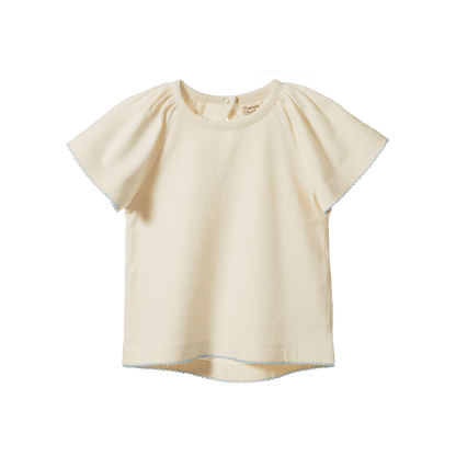 Nature Baby - Faye Tee / Natural With Blue