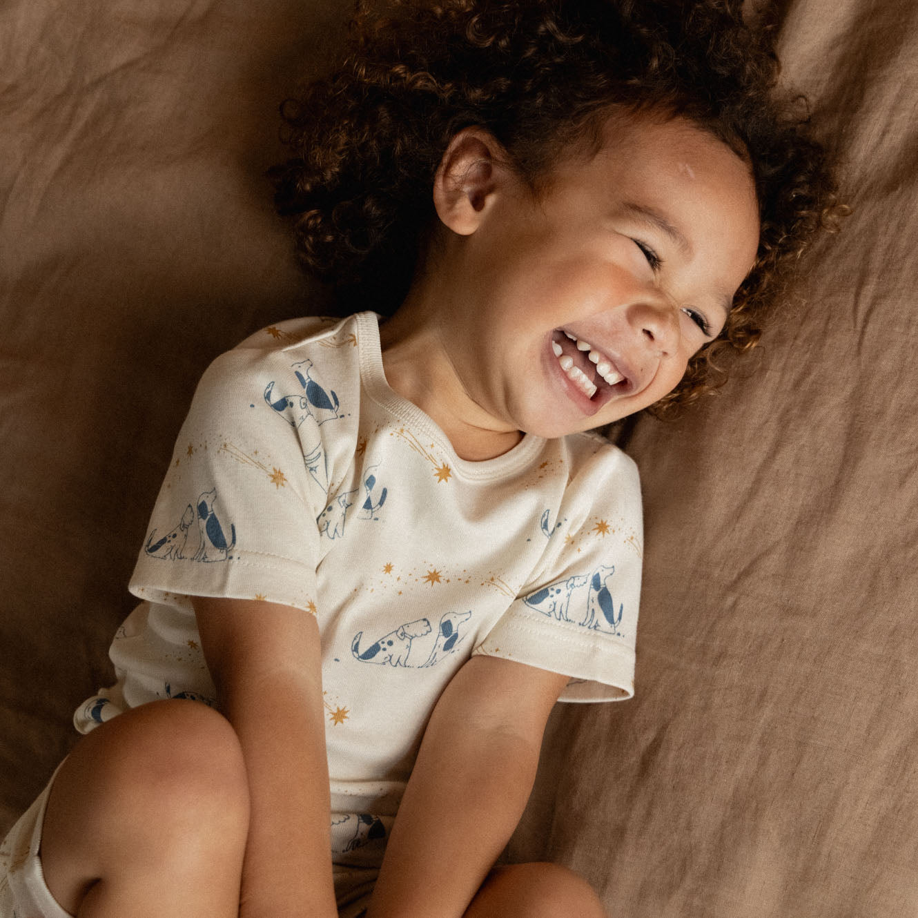 Nature Baby - Shortie Pyjama Set / Dog Dream Print