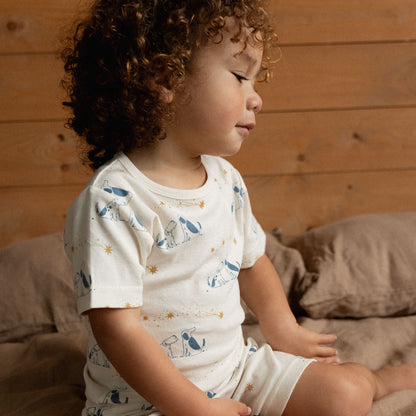 Nature Baby - Shortie Pyjama Set / Dog Dream Print