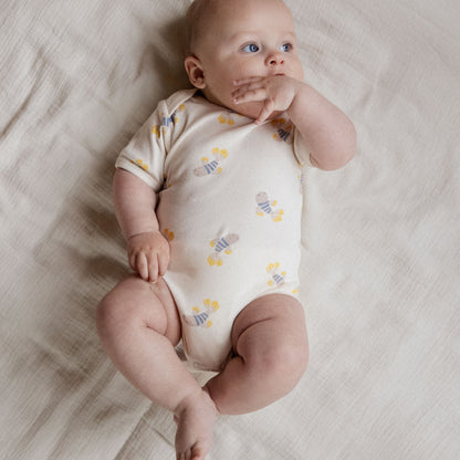 Nature Baby - Short Sleeve Bodysuit / Fish Fable Print