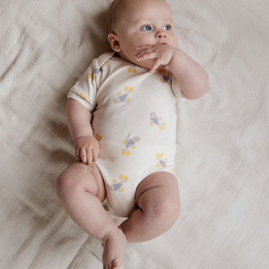 Nature Baby - Short Sleeve Bodysuit / Fish Fable Print