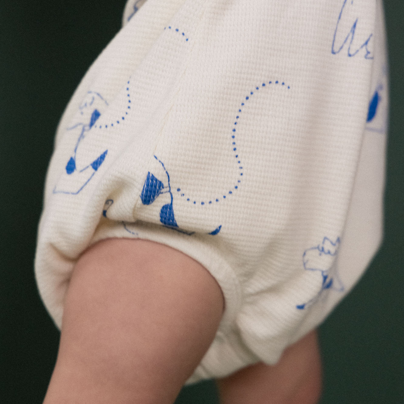 Nature Baby - Juno Romper Waffle / Dog Walk Print