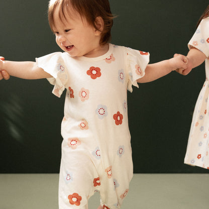 Nature Baby - Tilly Suit / Flora Stamp Print
