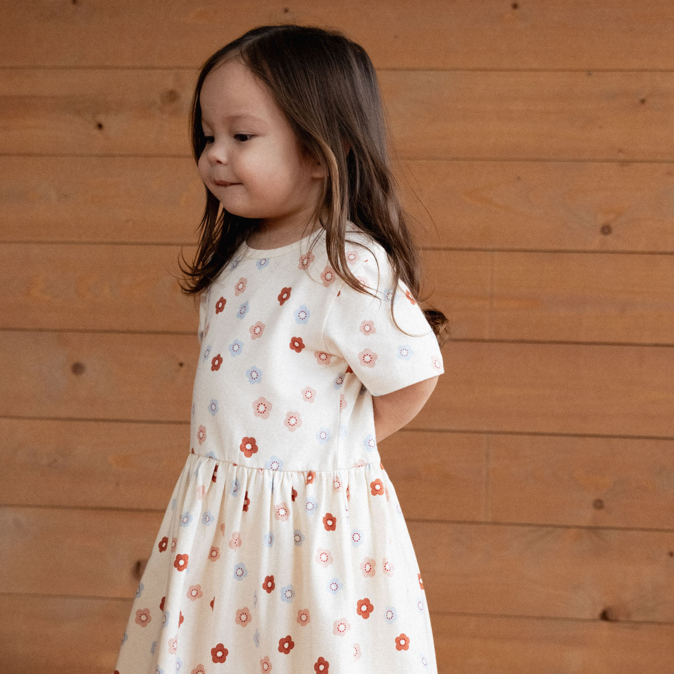 Nature Baby - Saturday Dress / Petite Flora Stamp Print