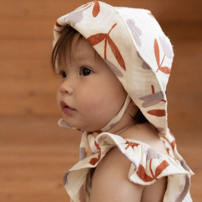 Nature Baby - Crinkle Muslin Sunhat / Fleurette Print