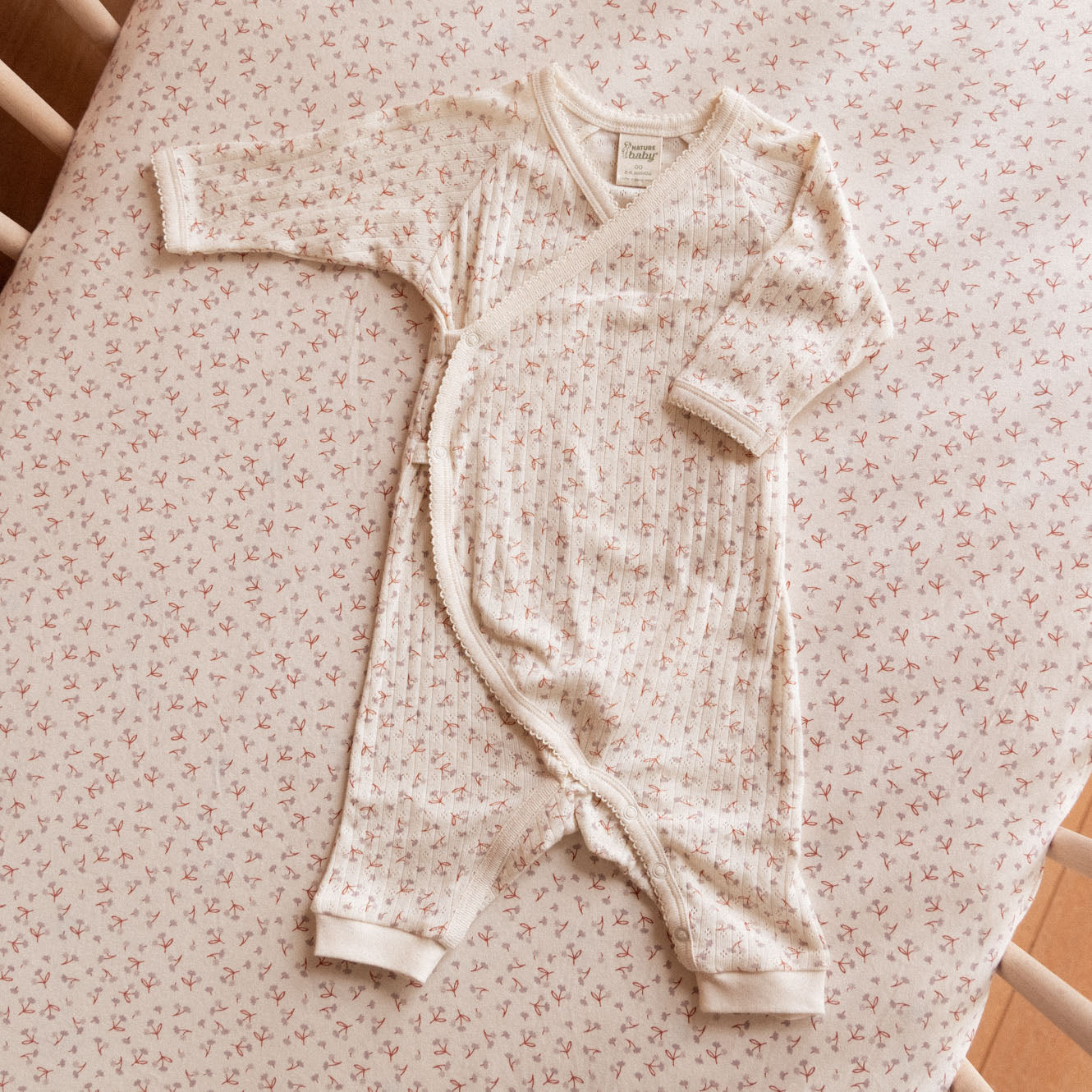 Nature Baby - Kimono Stretch & Grow Pointelle / Dandelion Print