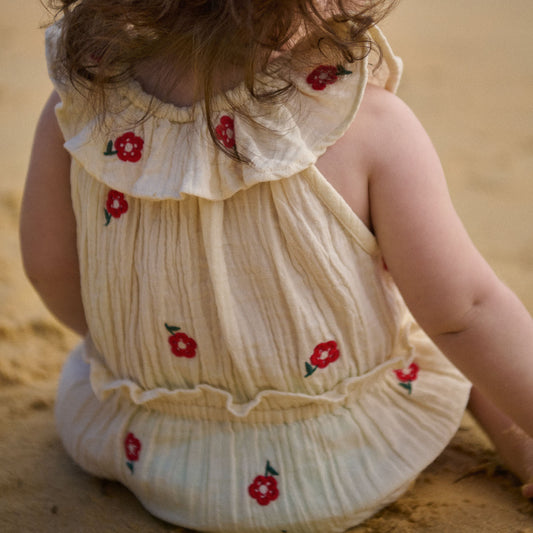 Nature Baby - Plum Suit Muslin / Red Flora