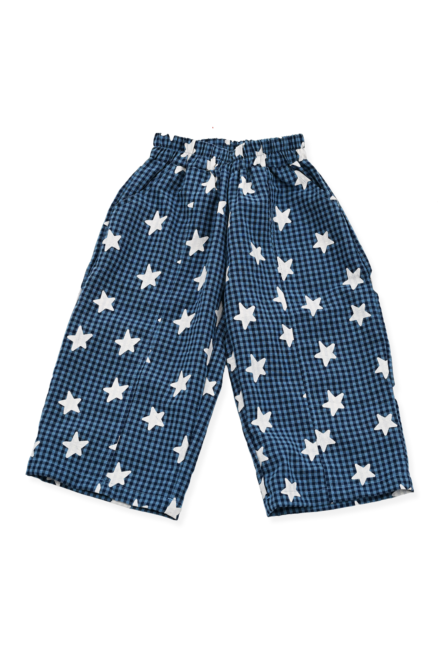 Sunday Siblings - Dusty Star Pants / Blue Gingham
