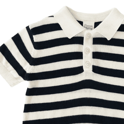 Nature Baby - Stevie Polo / Navy Bold Stripe