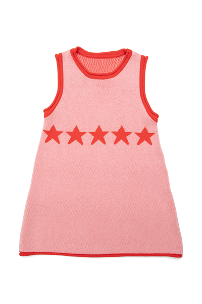 Sunday Siblings - Stars Align Dress / Pink+Red