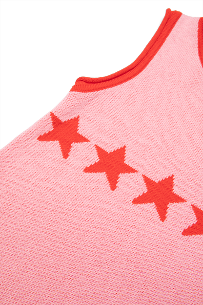 Sunday Siblings - Stars Align Dress / Pink+Red